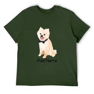 Personalized Pomeranian Dad Cotton T Shirt-Apparel-Apparel, Dog Dad Gifts, Personalized, Pomeranian, Shirt, T Shirt-Men's Cotton T Shirt-Army Green-Medium-17