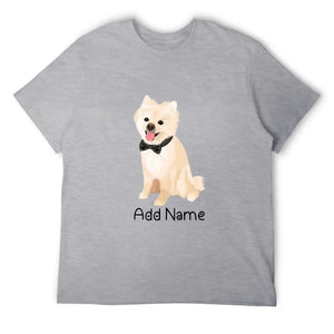 Personalized Pomeranian Dad Cotton T Shirt-Apparel-Apparel, Dog Dad Gifts, Personalized, Pomeranian, Shirt, T Shirt-Men's Cotton T Shirt-Gray-Medium-19