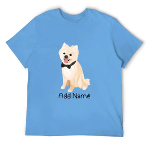 Personalized Pomeranian Dad Cotton T Shirt-Apparel-Apparel, Dog Dad Gifts, Personalized, Pomeranian, Shirt, T Shirt-Men's Cotton T Shirt-Sky Blue-Medium-2