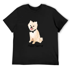 Personalized Pomeranian Dad Cotton T Shirt-Apparel-Apparel, Dog Dad Gifts, Personalized, Pomeranian, Shirt, T Shirt-Men's Cotton T Shirt-Black-Medium-9