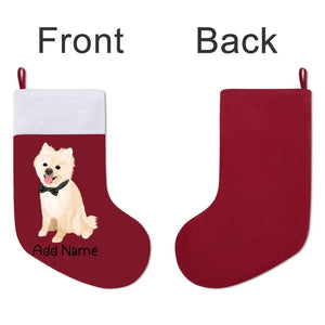 Personalized Pomeranian Large Christmas Stocking-Christmas Ornament-Christmas, Home Decor, Personalized, Pomeranian-Large Christmas Stocking-Christmas Red-One Size-3