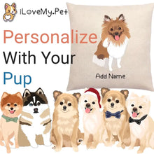 Load image into Gallery viewer, Personalized Pomeranian Linen Pillowcase-Linen Pillow Case-Cotton-Linen-16"x16"