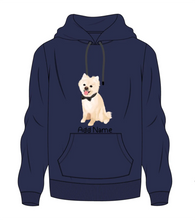 Load image into Gallery viewer, Personalized Pomeranian Love Men&#39;s Warm Hoodie Sweatshirt-Apparel-Apparel, Dog Dad Gifts, Hoodie, Personalized, Pomeranian, Sweatshirt-Men&#39;s Warm Hoodie Sweatshirt-Navy Blue-S-2