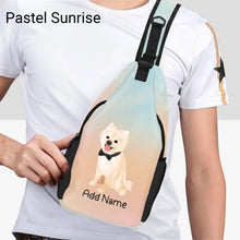 Load image into Gallery viewer, Personalized Pomeranian Love Unisex Sling Bag Backpack-Accessories-Pomeranian-Unisex Sling Bag Backpack-Pastel Sunrise-One Size-21