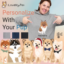 Load image into Gallery viewer, pomeranian hoodie-womens-multi