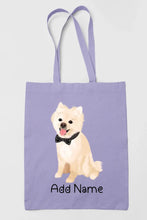 Load image into Gallery viewer, Personalized Pomeranian Love Zippered Tote Bag-Accessories-Accessories, Bags, Dog Mom Gifts, Personalized, Pomeranian-Zippered Tote Bag-Pastel Purple-Classic-2