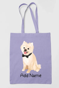 Personalized Pomeranian Love Zippered Tote Bag-Accessories-Accessories, Bags, Dog Mom Gifts, Personalized, Pomeranian-Zippered Tote Bag-Pastel Purple-Classic-2