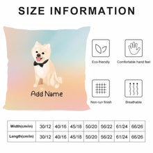 Load image into Gallery viewer, Personalized Pomeranian Soft Plush Pillowcase-Home Decor-Dog Dad Gifts, Dog Mom Gifts, Home Decor, Personalized, Pillows, Pomeranian-4