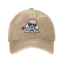 Load image into Gallery viewer, Personalized Poodle Baseball Cap - Romeo Poodle Design - Match Your Dog's Coat Color-Hats &amp; Caps-Accessories,Baseball Caps,Dog Mom Gifts-Beige-One Size-4
