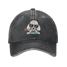 Load image into Gallery viewer, Personalized Poodle Baseball Cap - Romeo Poodle Design - Match Your Dog's Coat Color-Hats &amp; Caps-Accessories,Baseball Caps,Dog Mom Gifts-Black-One Size-1