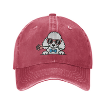 Load image into Gallery viewer, Personalized Poodle Baseball Cap - Romeo Poodle Design - Match Your Dog's Coat Color-Hats &amp; Caps-Accessories,Baseball Caps,Dog Mom Gifts-Wine Red-One Size-3