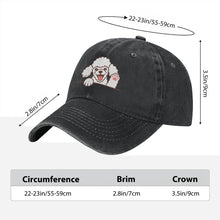 Load image into Gallery viewer, Personalized Poodle Baseball Cap - Waving Poodle Design - Match Your Dog's Coat Color-Hats &amp; Caps-Accessories,Baseball Caps,Dog Dad Gifts,Dog Mom Gifts,Poodle-7