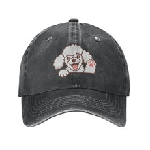 Load image into Gallery viewer, Personalized Poodle Baseball Cap - Waving Poodle Design - Match Your Dog's Coat Color-Hats &amp; Caps-Accessories,Baseball Caps,Dog Dad Gifts,Dog Mom Gifts,Poodle-Black-One Size-2