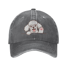 Load image into Gallery viewer, Personalized Poodle Baseball Cap - Waving Poodle Design - Match Your Dog's Coat Color-Hats &amp; Caps-Accessories,Baseball Caps,Dog Dad Gifts,Dog Mom Gifts,Poodle-Deep Heather-One Size-3
