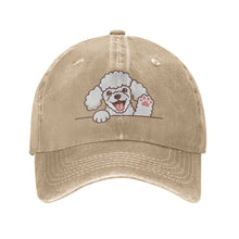 Load image into Gallery viewer, Personalized Poodle Baseball Cap - Waving Poodle Design - Match Your Dog's Coat Color-Hats &amp; Caps-Accessories,Baseball Caps,Dog Dad Gifts,Dog Mom Gifts,Poodle-Natural-One Size-4