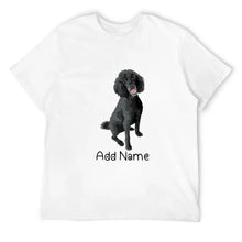 Load image into Gallery viewer, Personalized Poodle Dad Cotton T Shirt-Apparel-Apparel, Dog Dad Gifts, Personalized, Poodle, Shirt, T Shirt-Men&#39;s Cotton T Shirt-White-Medium-10