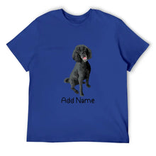 Load image into Gallery viewer, Personalized Poodle Dad Cotton T Shirt-Apparel-Apparel, Dog Dad Gifts, Personalized, Poodle, Shirt, T Shirt-Men&#39;s Cotton T Shirt-Blue-Medium-11