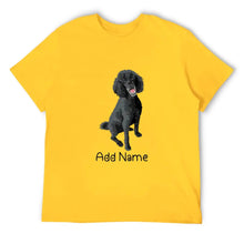 Load image into Gallery viewer, Personalized Poodle Dad Cotton T Shirt-Apparel-Apparel, Dog Dad Gifts, Personalized, Poodle, Shirt, T Shirt-Men&#39;s Cotton T Shirt-Yellow-Medium-13