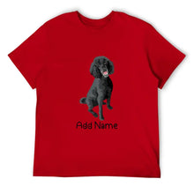 Load image into Gallery viewer, Personalized Poodle Dad Cotton T Shirt-Apparel-Apparel, Dog Dad Gifts, Personalized, Poodle, Shirt, T Shirt-Men&#39;s Cotton T Shirt-Red-Medium-14