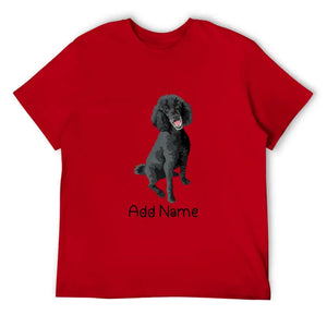 Personalized Poodle Dad Cotton T Shirt-Apparel-Apparel, Dog Dad Gifts, Personalized, Poodle, Shirt, T Shirt-Men's Cotton T Shirt-Red-Medium-14