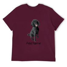 Load image into Gallery viewer, Personalized Poodle Dad Cotton T Shirt-Apparel-Apparel, Dog Dad Gifts, Personalized, Poodle, Shirt, T Shirt-Men&#39;s Cotton T Shirt-Maroon-Medium-15