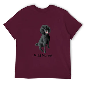 Personalized Poodle Dad Cotton T Shirt-Apparel-Apparel, Dog Dad Gifts, Personalized, Poodle, Shirt, T Shirt-Men's Cotton T Shirt-Maroon-Medium-15