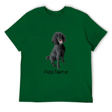 Load image into Gallery viewer, Personalized Poodle Dad Cotton T Shirt-Apparel-Apparel, Dog Dad Gifts, Personalized, Poodle, Shirt, T Shirt-Men&#39;s Cotton T Shirt-Green-Medium-16