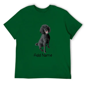 Personalized Poodle Dad Cotton T Shirt-Apparel-Apparel, Dog Dad Gifts, Personalized, Poodle, Shirt, T Shirt-Men's Cotton T Shirt-Green-Medium-16