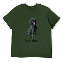 Load image into Gallery viewer, Personalized Poodle Dad Cotton T Shirt-Apparel-Apparel, Dog Dad Gifts, Personalized, Poodle, Shirt, T Shirt-Men&#39;s Cotton T Shirt-Army Green-Medium-17