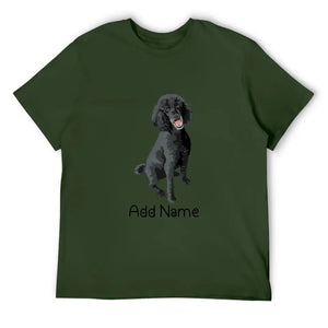 Personalized Poodle Dad Cotton T Shirt-Apparel-Apparel, Dog Dad Gifts, Personalized, Poodle, Shirt, T Shirt-Men's Cotton T Shirt-Army Green-Medium-17