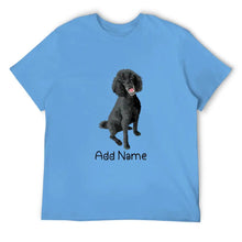 Load image into Gallery viewer, Personalized Poodle Dad Cotton T Shirt-Apparel-Apparel, Dog Dad Gifts, Personalized, Poodle, Shirt, T Shirt-Men&#39;s Cotton T Shirt-Sky Blue-Medium-2