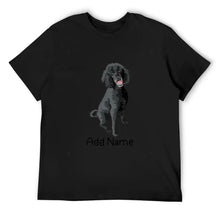 Load image into Gallery viewer, Personalized Poodle Dad Cotton T Shirt-Apparel-Apparel, Dog Dad Gifts, Personalized, Poodle, Shirt, T Shirt-Men&#39;s Cotton T Shirt-Black-Medium-9