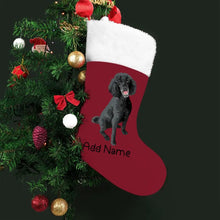 Load image into Gallery viewer, Personalized Poodle Large Christmas Stocking-Christmas Ornament-Christmas, Home Decor, Personalized, Poodle-Large Christmas Stocking-Christmas Red-One Size-2