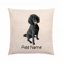 Load image into Gallery viewer, Personalized Poodle Linen Pillowcase-Home Decor-Dog Dad Gifts, Dog Mom Gifts, Home Decor, Pillows, Poodle-2