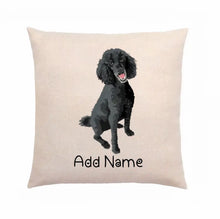 Load image into Gallery viewer, Personalized Poodle Linen Pillowcase-Linen Pillow Case-Cotton-Linen-16"x16"