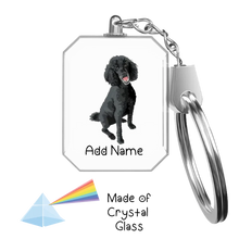 Load image into Gallery viewer, Personalized Poodle Love Crystal Glass Keychain-Accessories-Poodle-Crystal Keychain-Glass Crystal-One Size-2