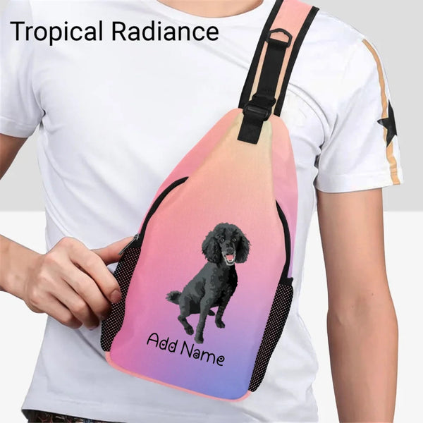 Personalized Poodle Love Unisex Sling Bag Backpack