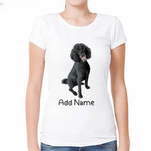 Load image into Gallery viewer, Personalized Poodle Mom T Shirt for Women-Customizer-Apparel, Dog Mom Gifts, Personalized, Poodle, Shirt, T Shirt-Modal T-Shirts-White-Small-2