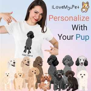 Personalized Poodle Mom T Shirt for Women-Customizer-Apparel, Dog Mom Gifts, Personalized, Poodle, Shirt, T Shirt-1