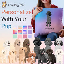 Load image into Gallery viewer, Personalized Poodle Soft Plush Pillowcase-Home Decor-Dog Dad Gifts, Dog Mom Gifts, Home Decor, Personalized, Pillows, Poodle-1