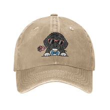 Load image into Gallery viewer, Personalized Portuguese Water Dog Baseball Cap - Romeo Portuguese Water Dog Design - Match Your Dog's Coat Color-Hats &amp; Caps-Accessories,Baseball Caps,Dog Mom Gifts-Beige-One Size-1