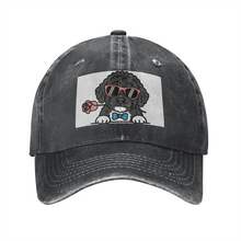 Load image into Gallery viewer, Personalized Portuguese Water Dog Baseball Cap - Romeo Portuguese Water Dog Design - Match Your Dog's Coat Color-Hats &amp; Caps-Accessories,Baseball Caps,Dog Mom Gifts-Black-One Size-4
