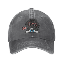 Load image into Gallery viewer, Personalized Portuguese Water Dog Baseball Cap - Romeo Portuguese Water Dog Design - Match Your Dog's Coat Color-Hats &amp; Caps-Accessories,Baseball Caps,Dog Mom Gifts-Gray-One Size-3