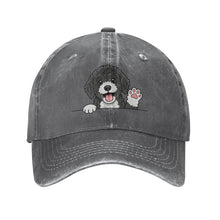 Load image into Gallery viewer, Personalized Portuguese Water Dog Baseball Cap - Waving Portuguese Water Dog Design - Match Your Dog's Coat Color-Hats &amp; Caps-Red-Deep Heather-One Size-3