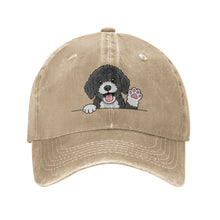 Load image into Gallery viewer, Personalized Portuguese Water Dog Baseball Cap - Waving Portuguese Water Dog Design - Match Your Dog's Coat Color-Hats &amp; Caps-Red-Natural-One Size-6