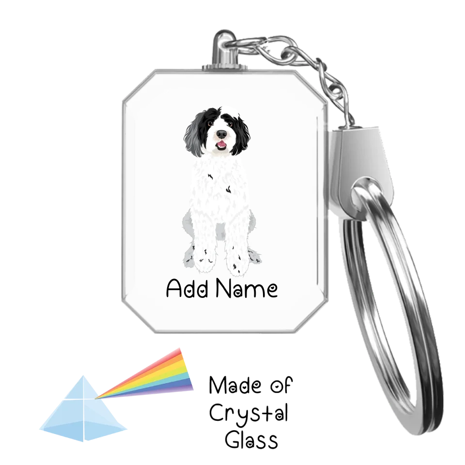 Personalized Portuguese Water Dog Crystal Glass Keychain-Accessories-Portuguese Water Dog-Crystal Keychain-Glass Crystal-One Size-2