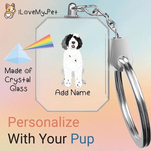 Portuguese Water Dog crystal-keychain-single