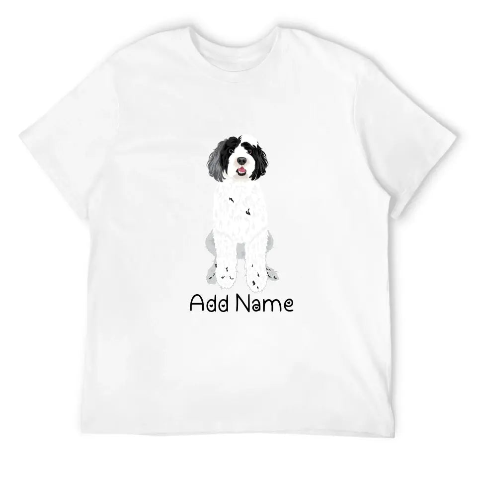 Personalized Portuguese Water Dog Dad Cotton T Shirt-Apparel-Apparel, Dog Dad Gifts, Personalized, Portuguese Water Dog, Shirt, T Shirt-Men's Cotton T Shirt-White-Medium-10