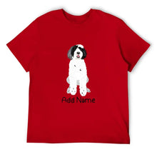 Load image into Gallery viewer, Personalized Portuguese Water Dog Dad Cotton T Shirt-Apparel-Apparel, Dog Dad Gifts, Personalized, Portuguese Water Dog, Shirt, T Shirt-Men&#39;s Cotton T Shirt-Red-Medium-14