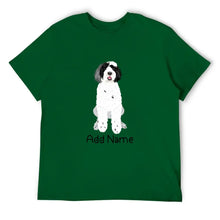 Load image into Gallery viewer, Personalized Portuguese Water Dog Dad Cotton T Shirt-Apparel-Apparel, Dog Dad Gifts, Personalized, Portuguese Water Dog, Shirt, T Shirt-Men&#39;s Cotton T Shirt-Green-Medium-16